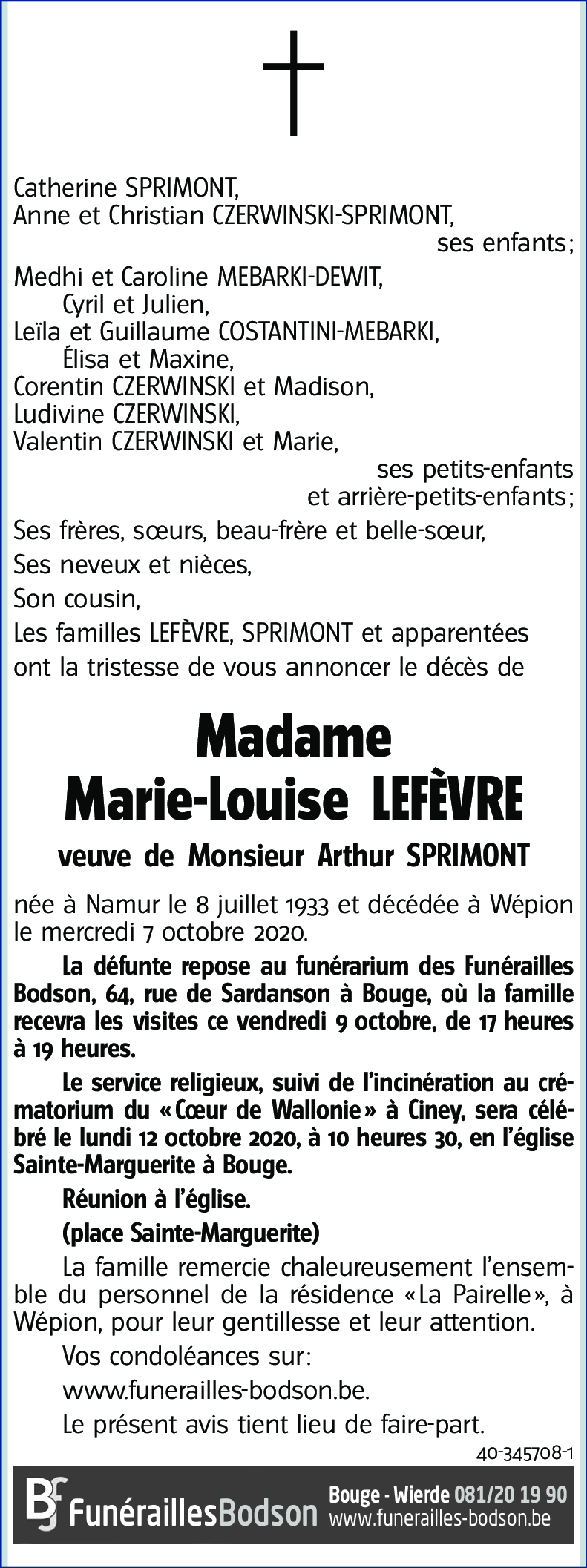 Marie-Louise LEFÈVRE