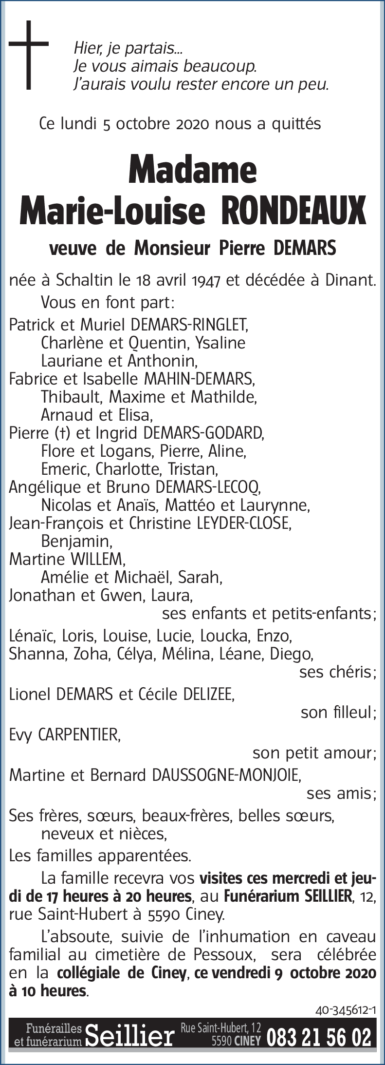 Marie-Louise RONDEAUX