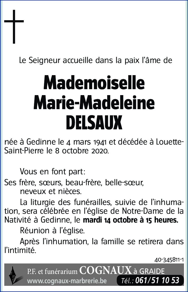 Marie-Madeleine DELSAUX