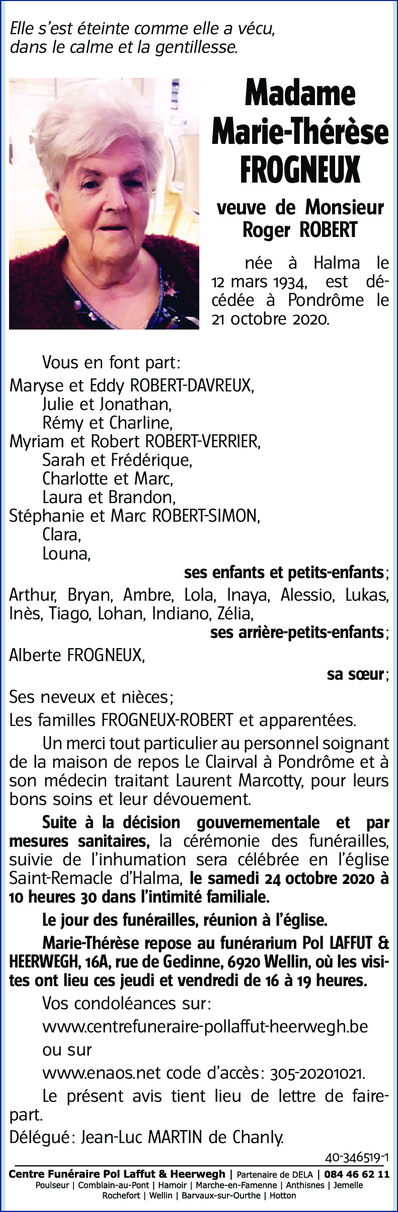 Marie-Thérèse FROGNEUX