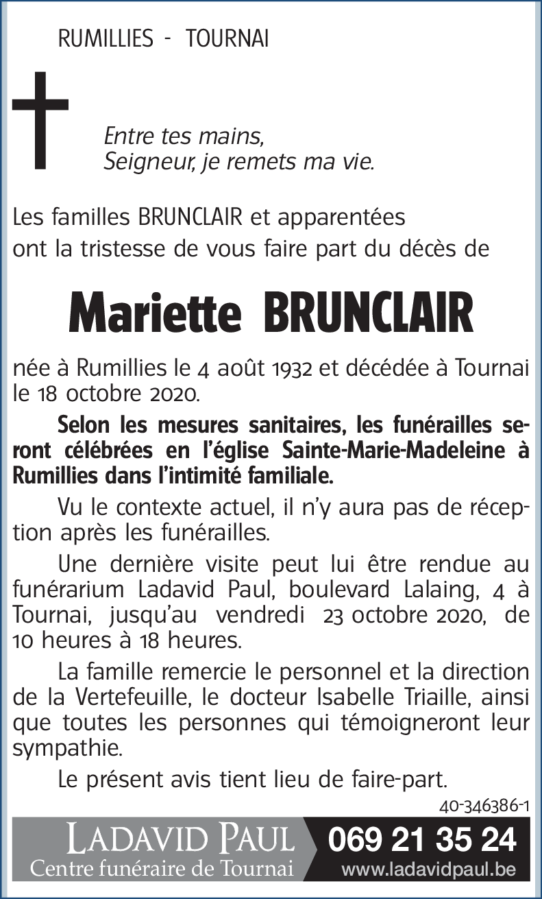 Mariette BRUNCLAIR