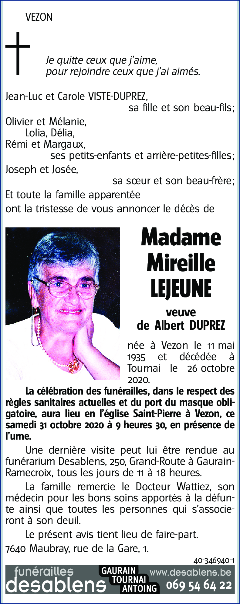 Mireille LEJEUNE