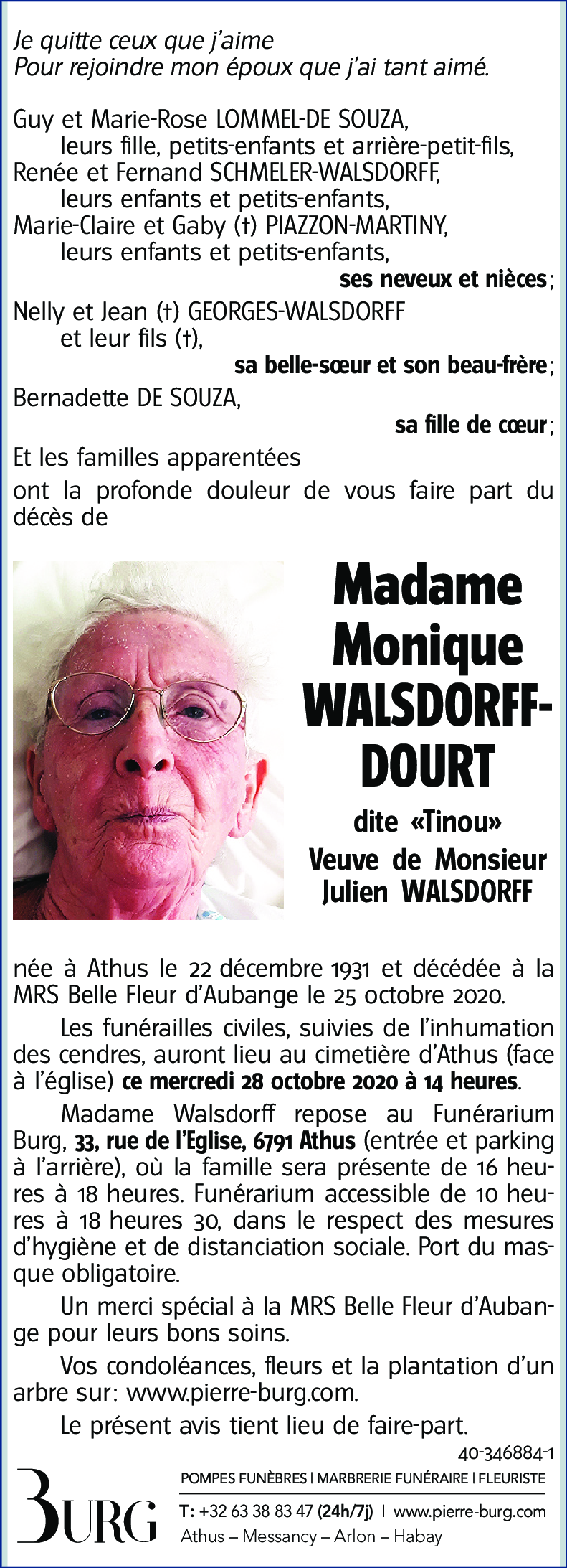 Monique WALSDORFF-DOURT