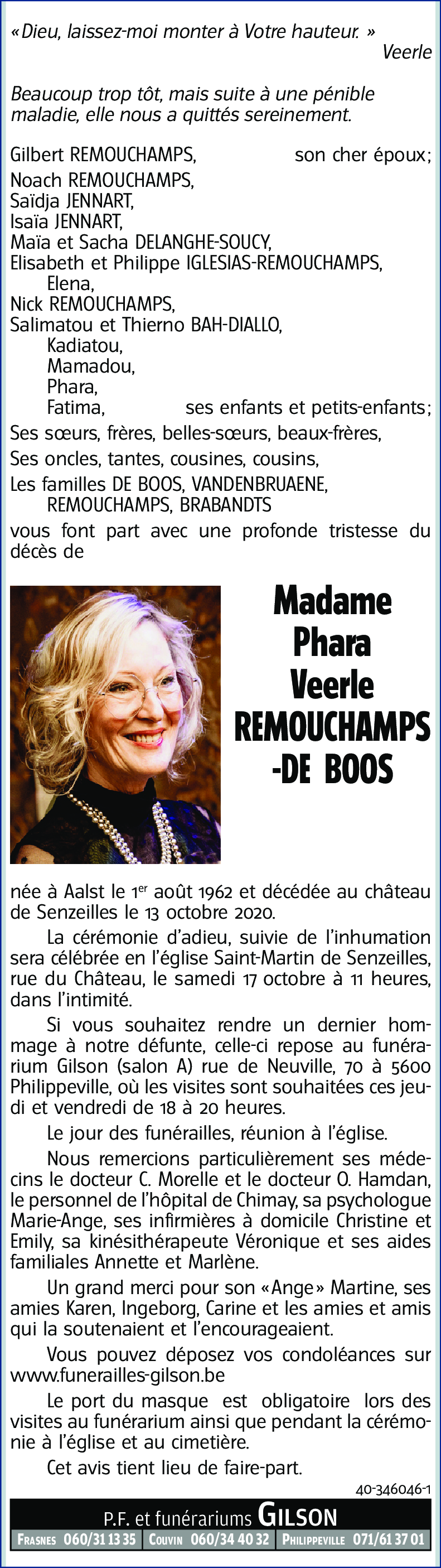Phara Veerle REMOUCHAMPS-DE BOOS