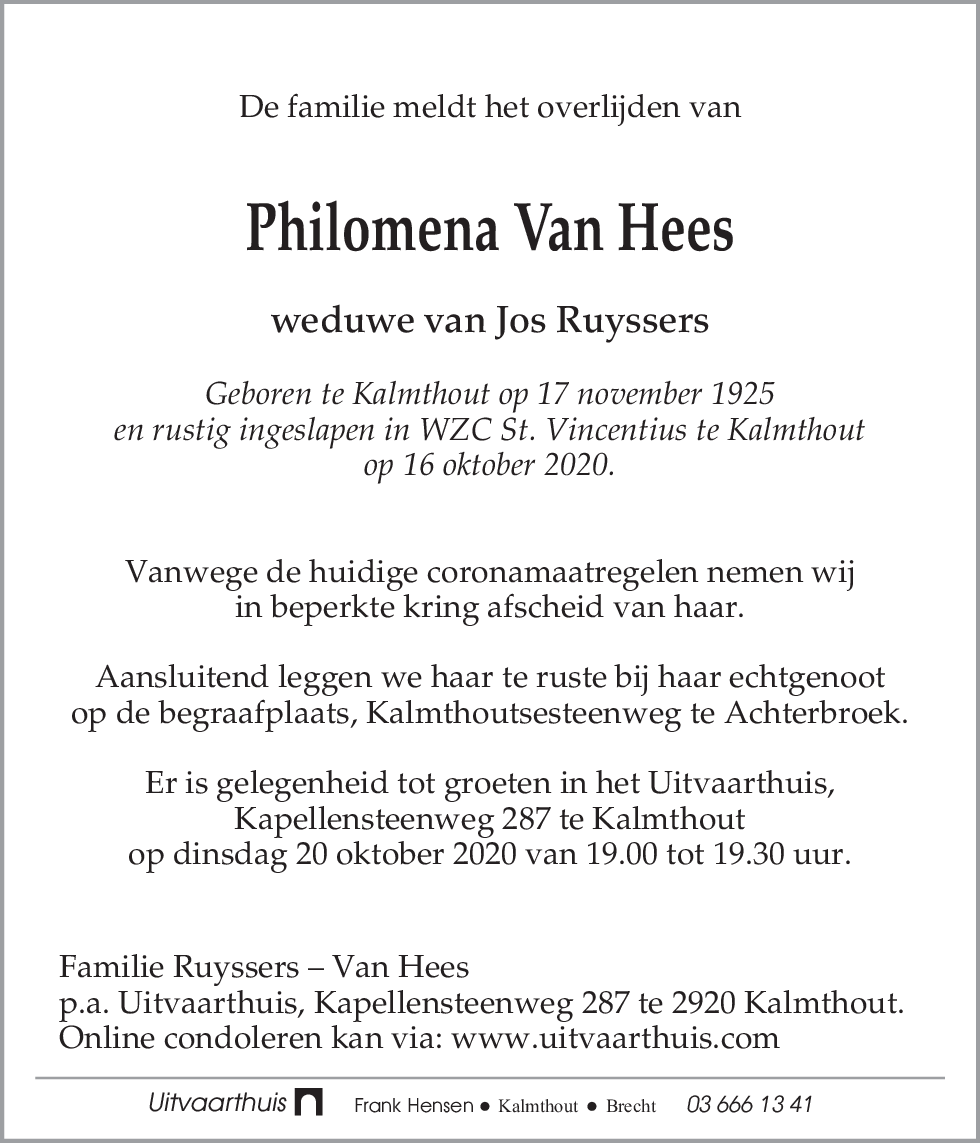 Philomena Van Hees