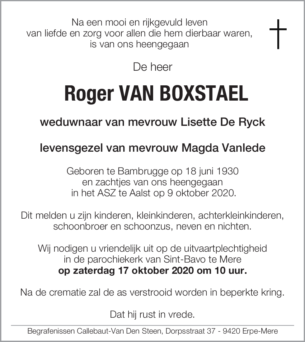 Roger Van Boxstael