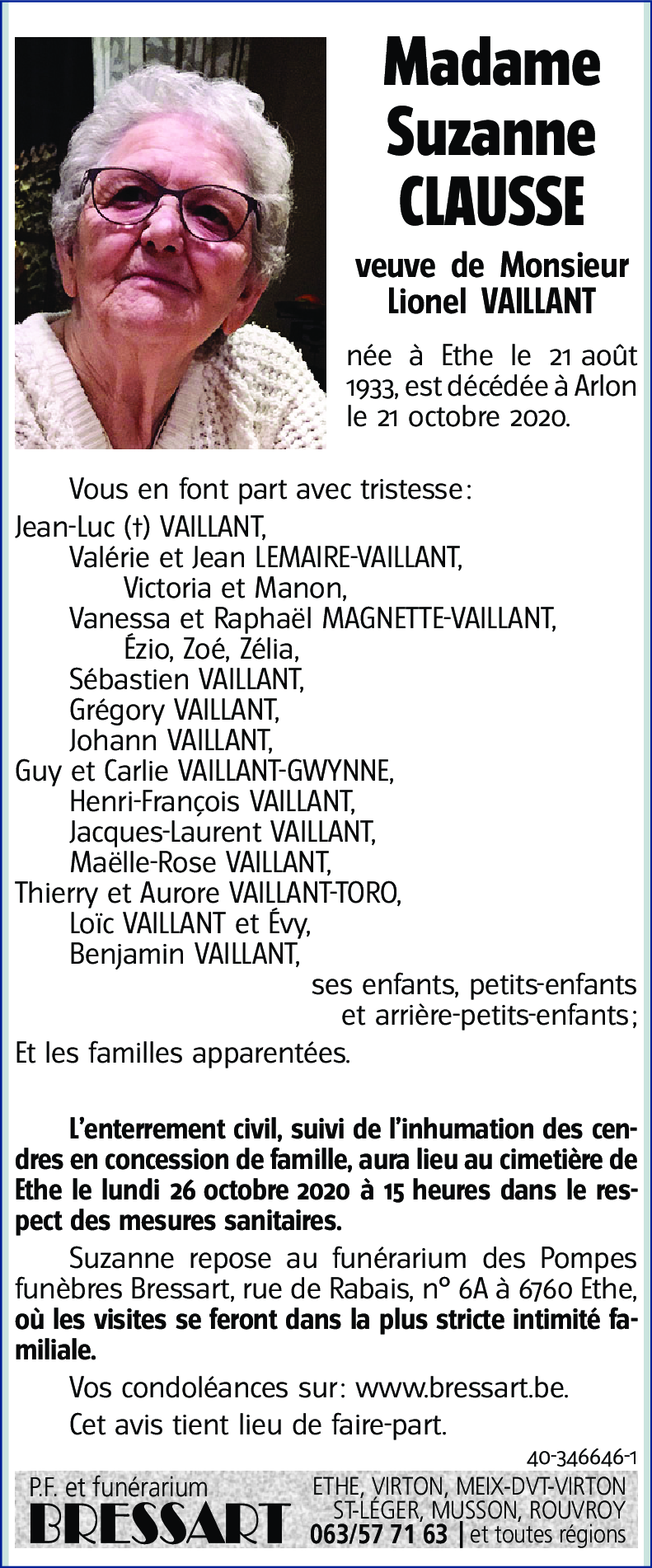 Suzanne CLAUSSE
