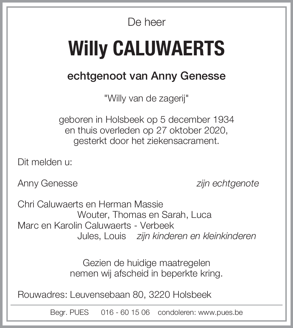Willy Caluwaerts