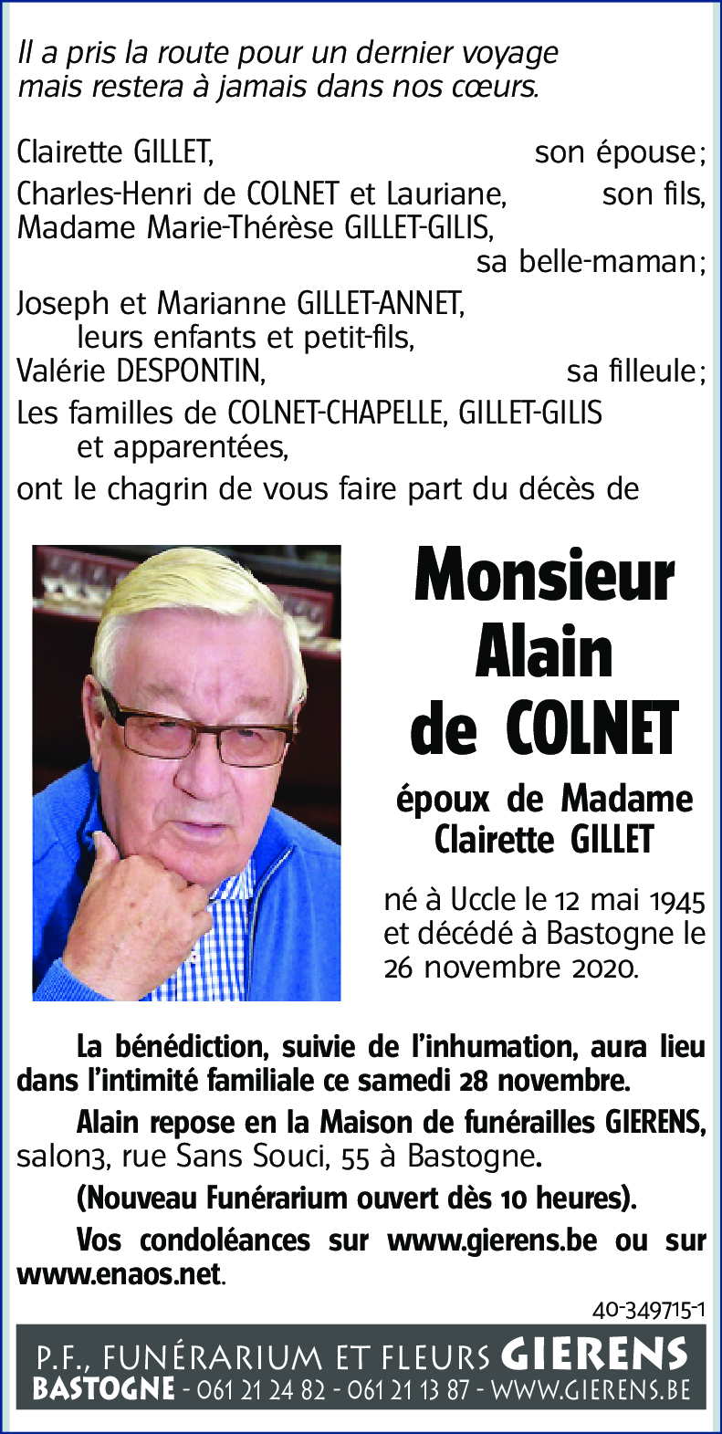 Alain de COLNET