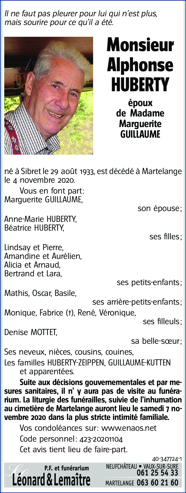 Alphonse HUBERTY
