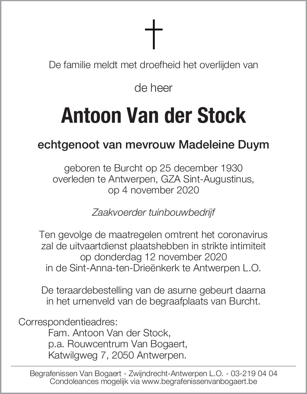 Antoon Van der Stock
