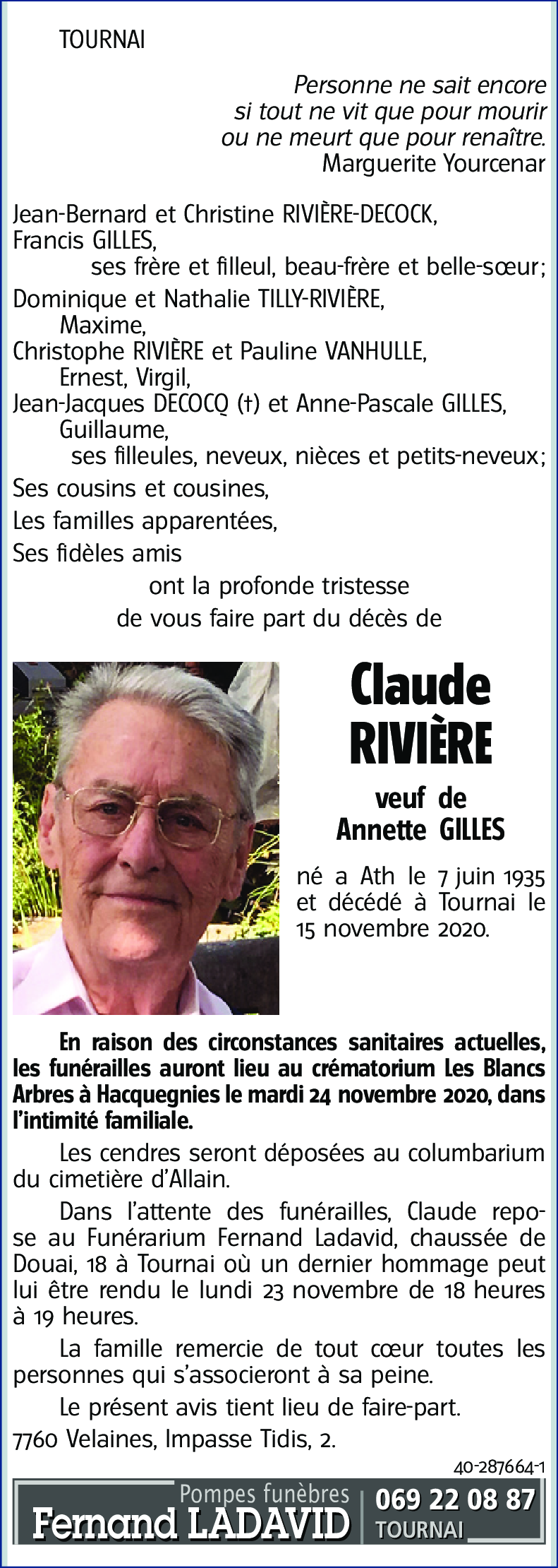 Claude RIVIÈRE