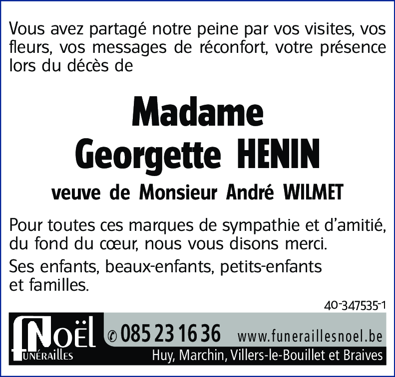 Georgette HENIN
