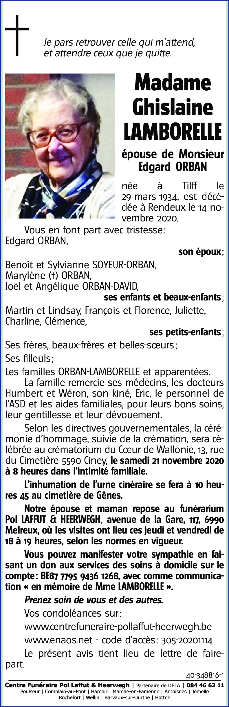 Ghislaine LAMBORELLE