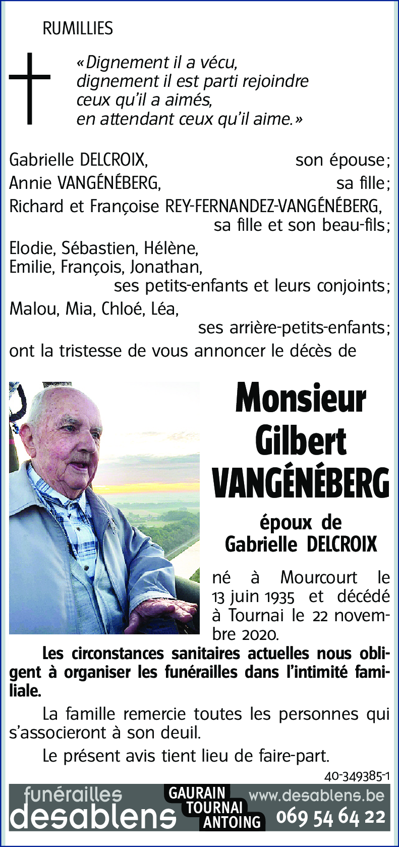 Gilbert VANGÉNÉBERG