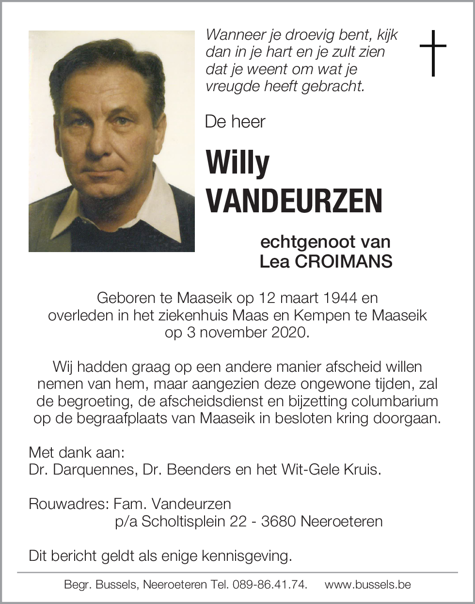 Guillaume 'Willy' VANDEURZEN
