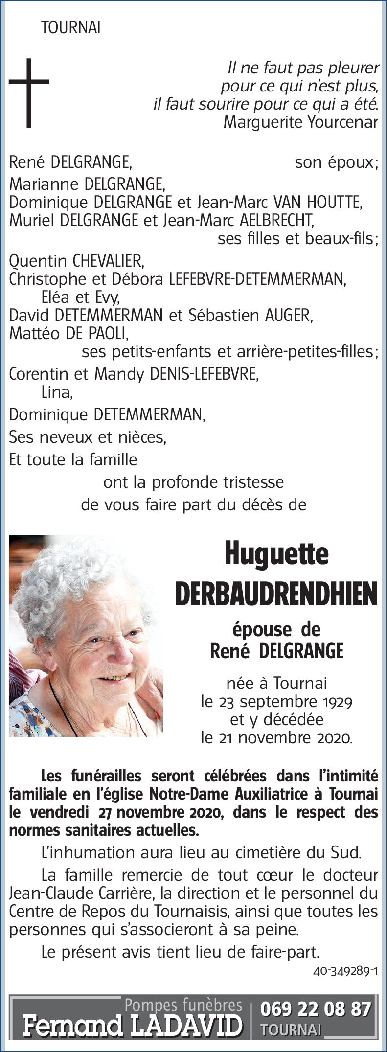 Huguette DERBAUDRENDHIEN