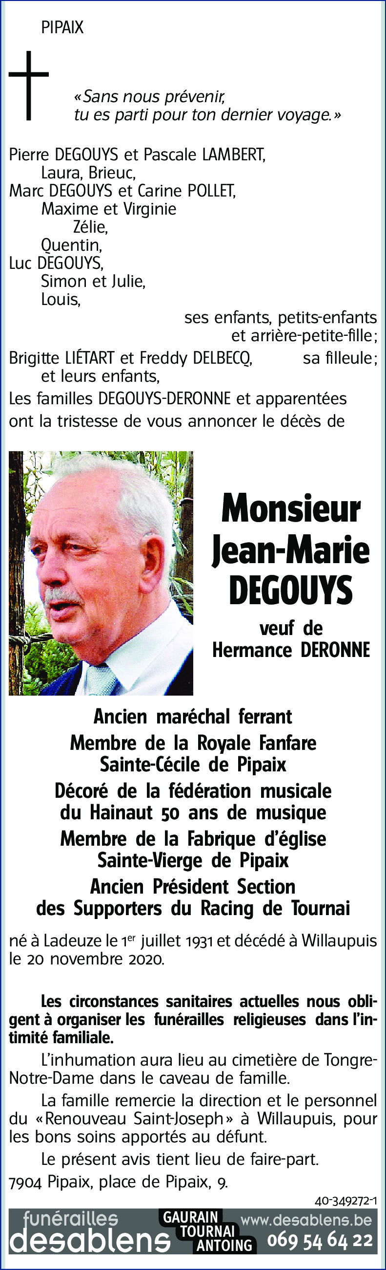 Jean-Marie DEGOUYS