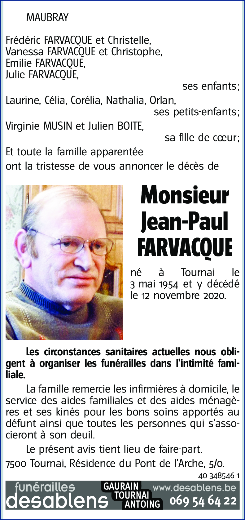 Jean-Paul FARVACQUE