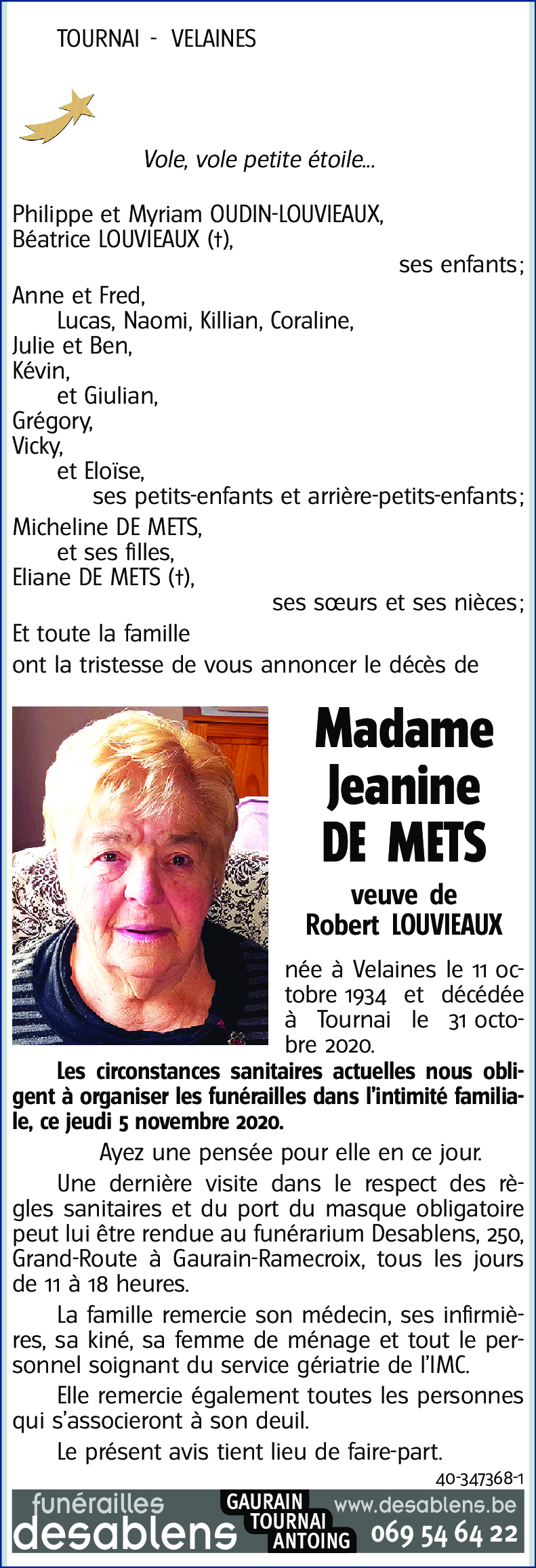 Jeanine DE METS