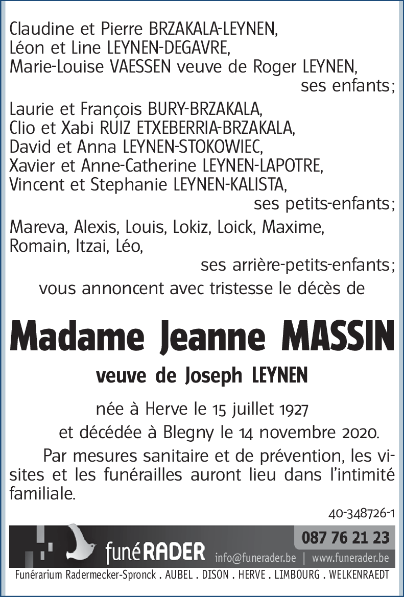 Jeanne MASSIN