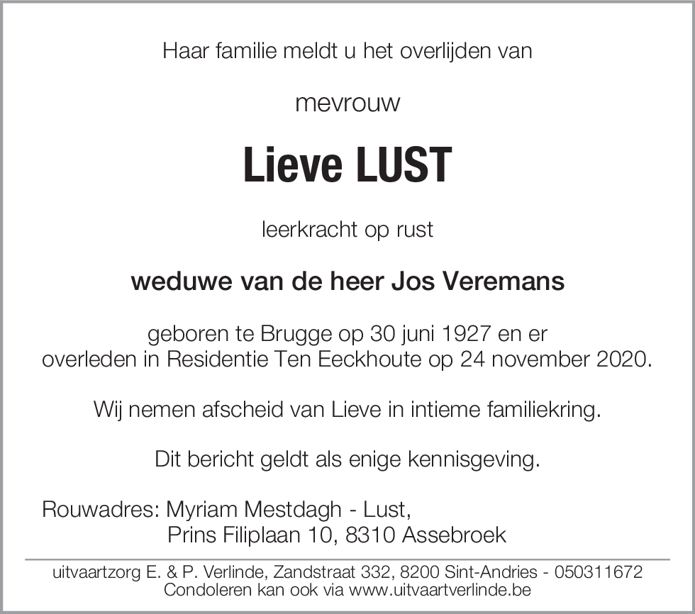 Lieve Lust