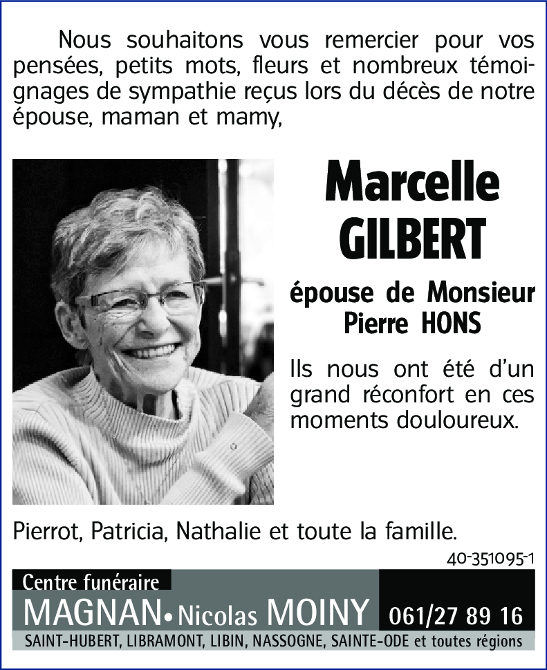 Marcelle GILBERT