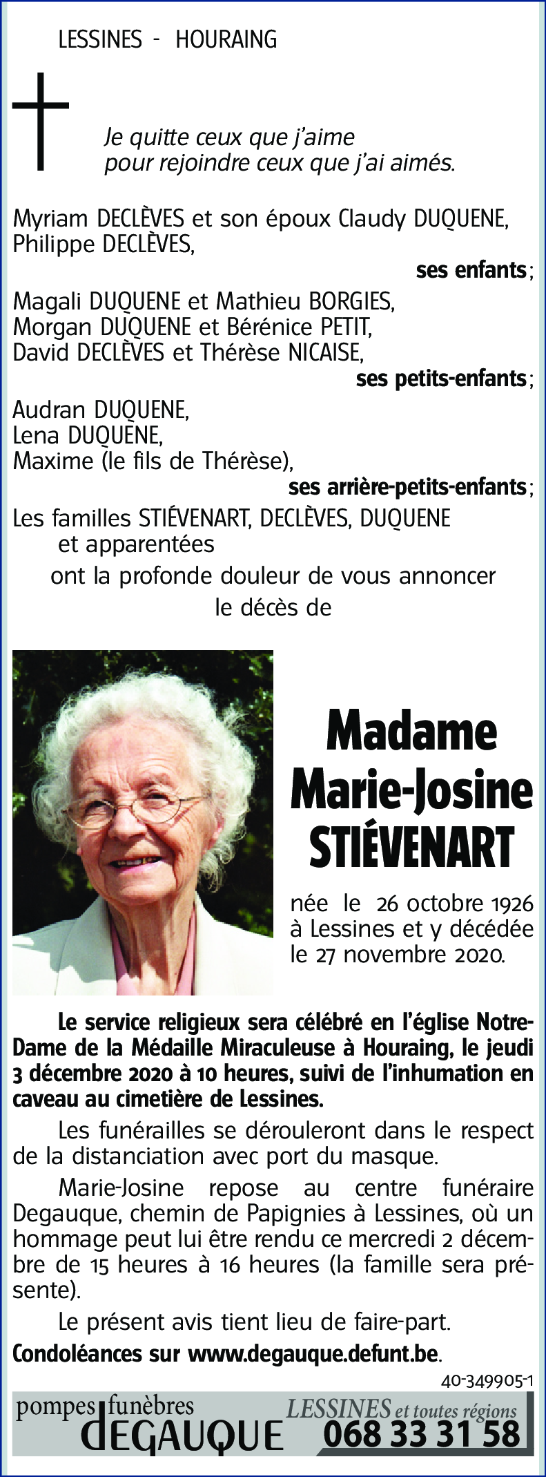 Marie-Josine STIÉVENART