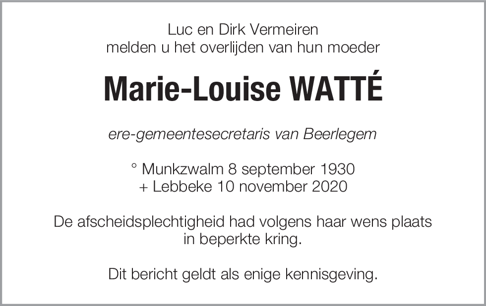 Marie-Louise Watté