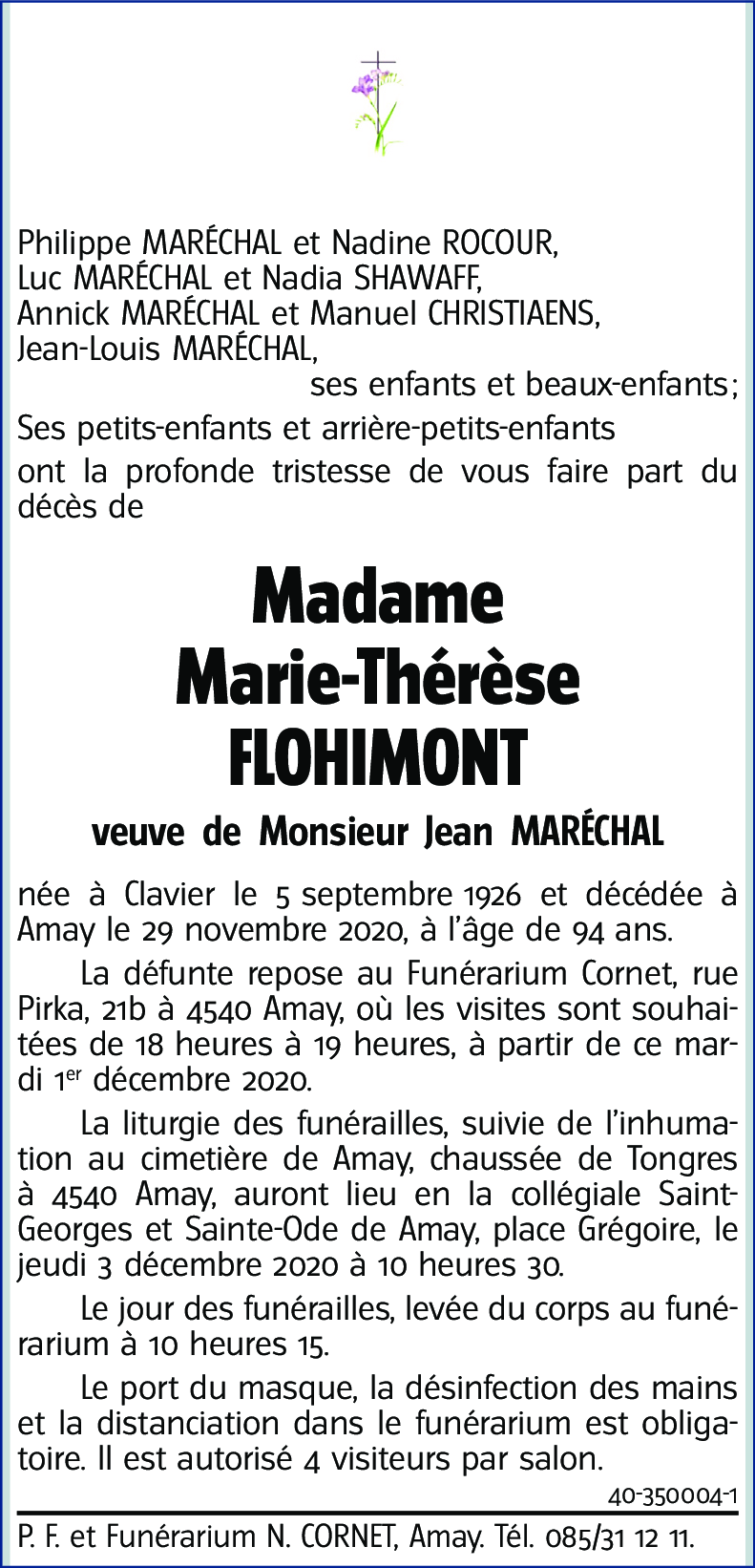 Marie-Thérèse FLOHIMONT