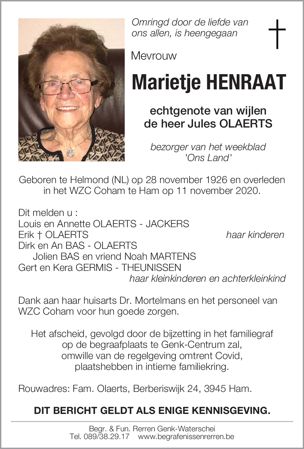 Marietje HENRAAT