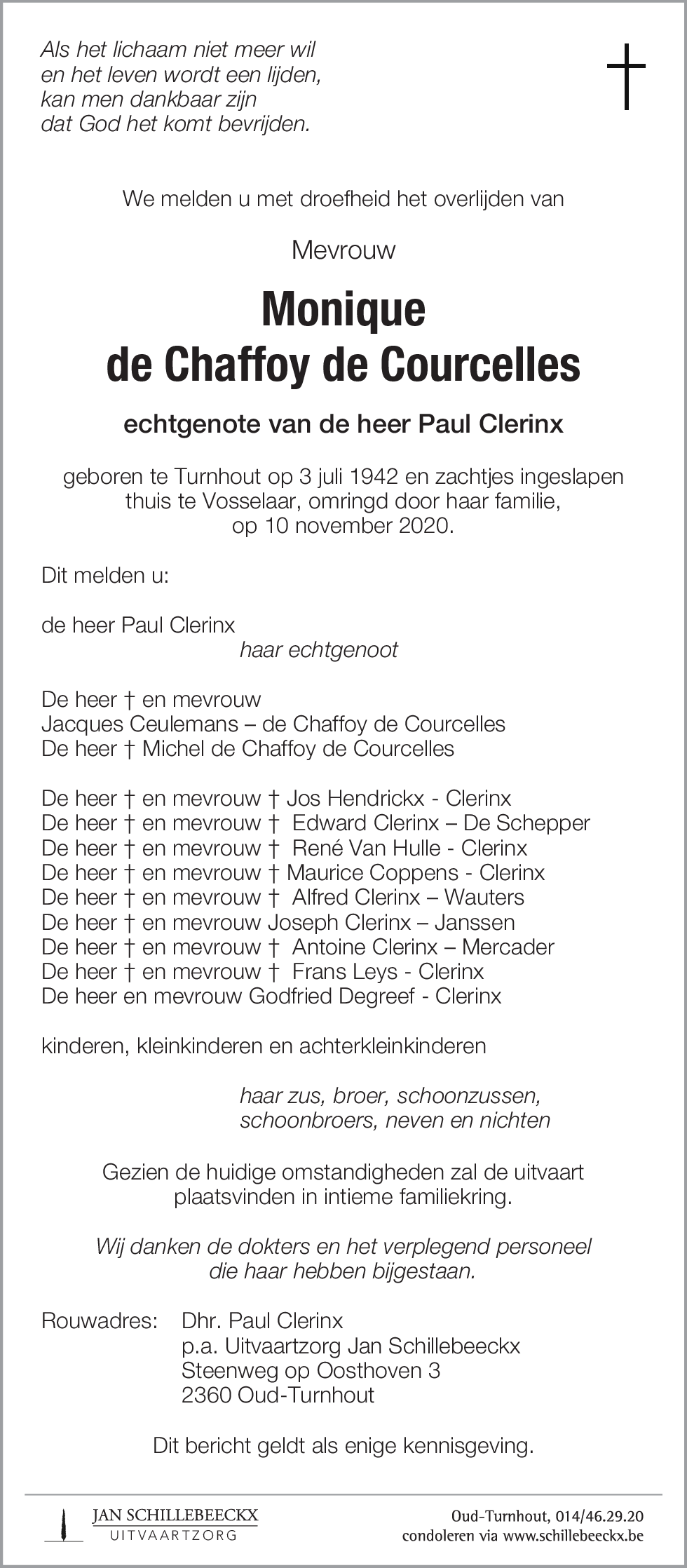 Monique de Chaffoy de Courcelles