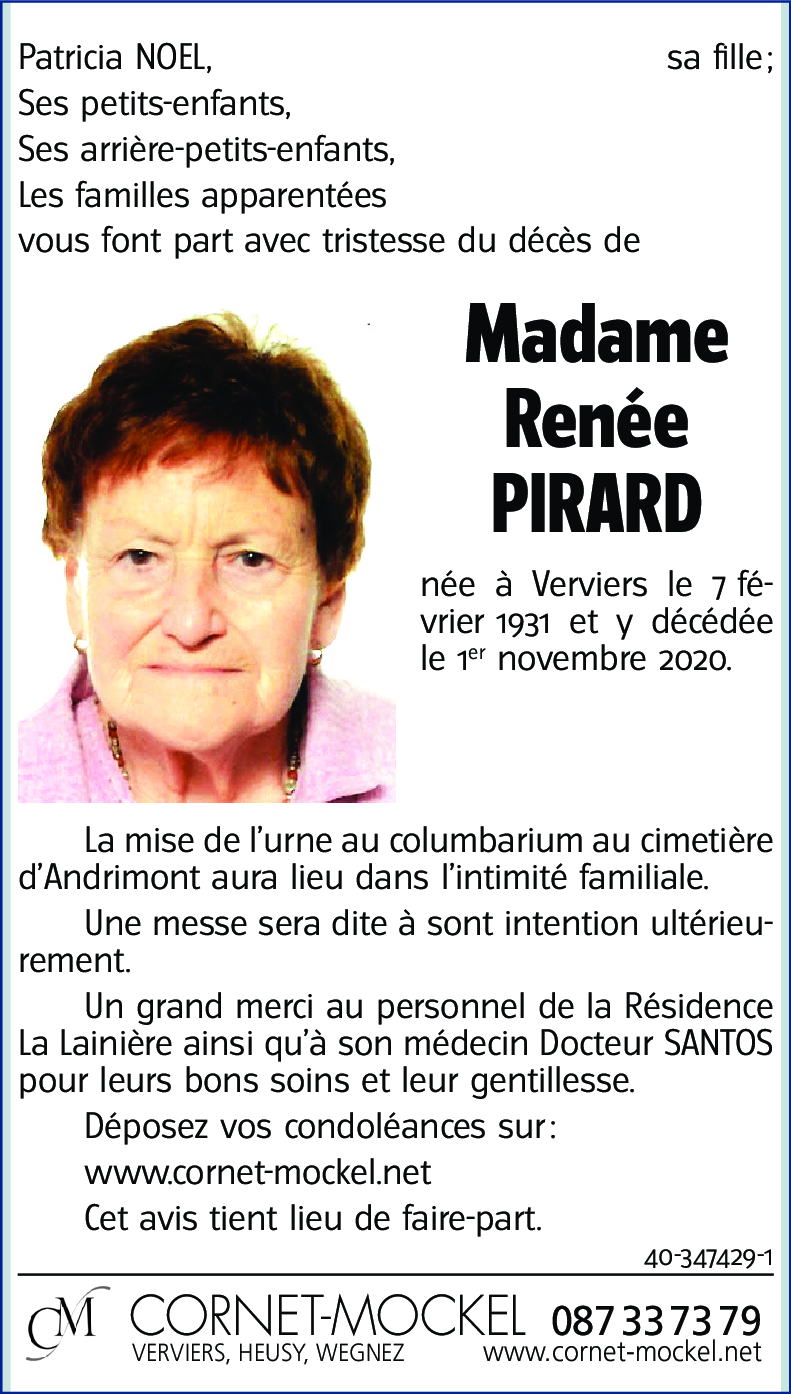 Renée PIRARD