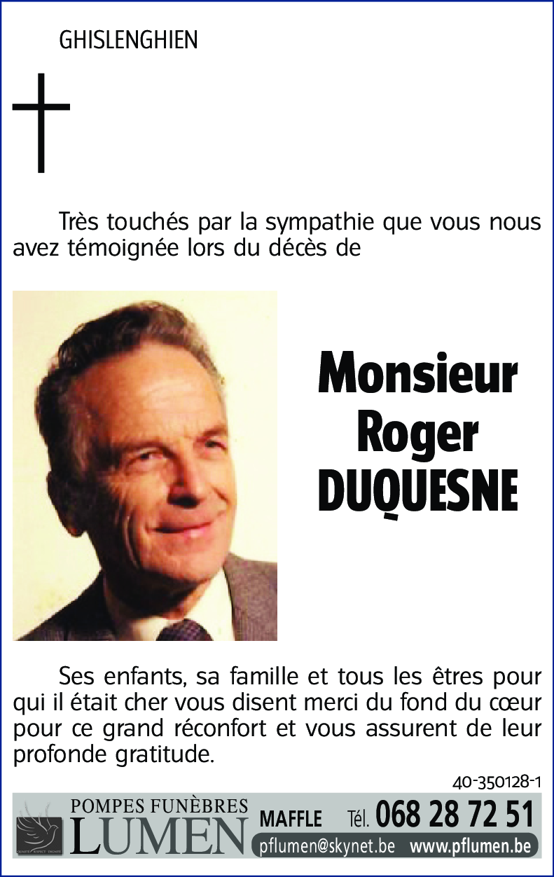 Roger DUQUESNE