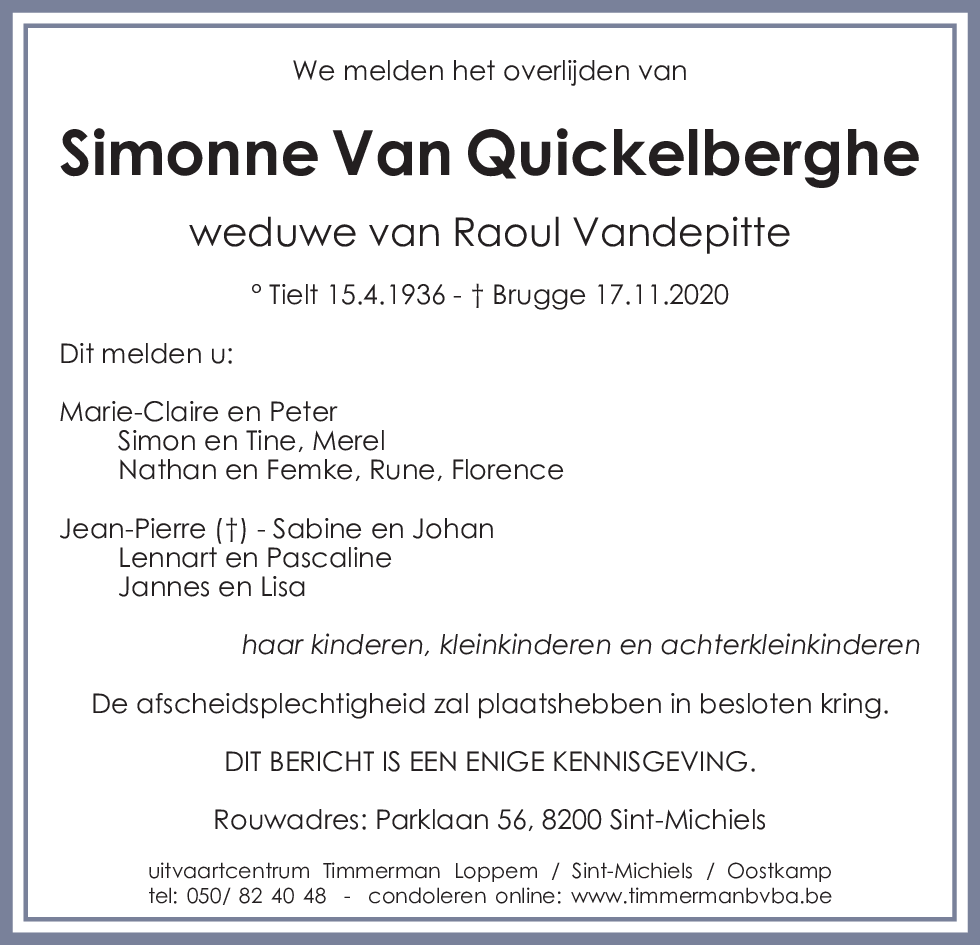 Simonne Van Quickelberghe