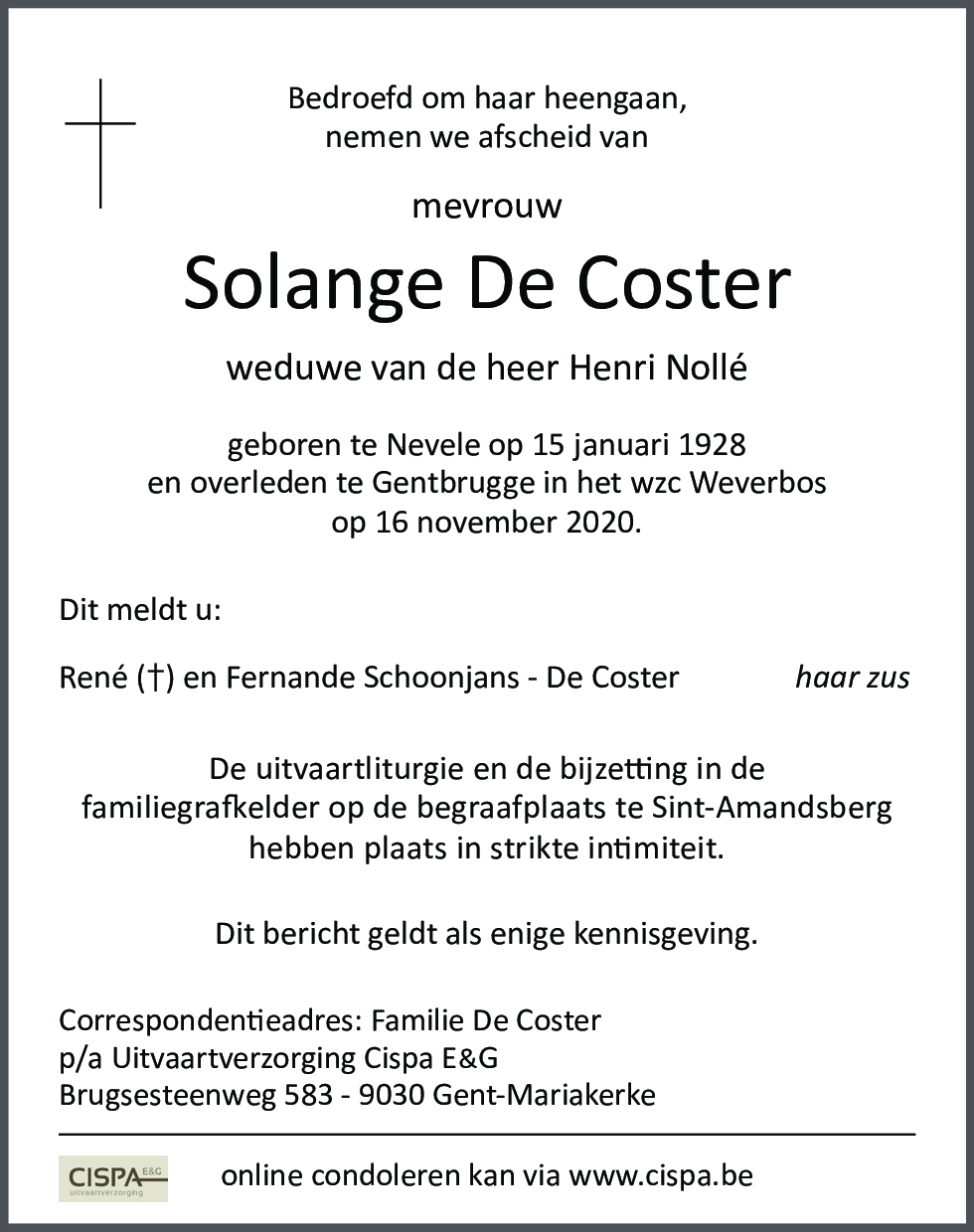 Solange De Coster