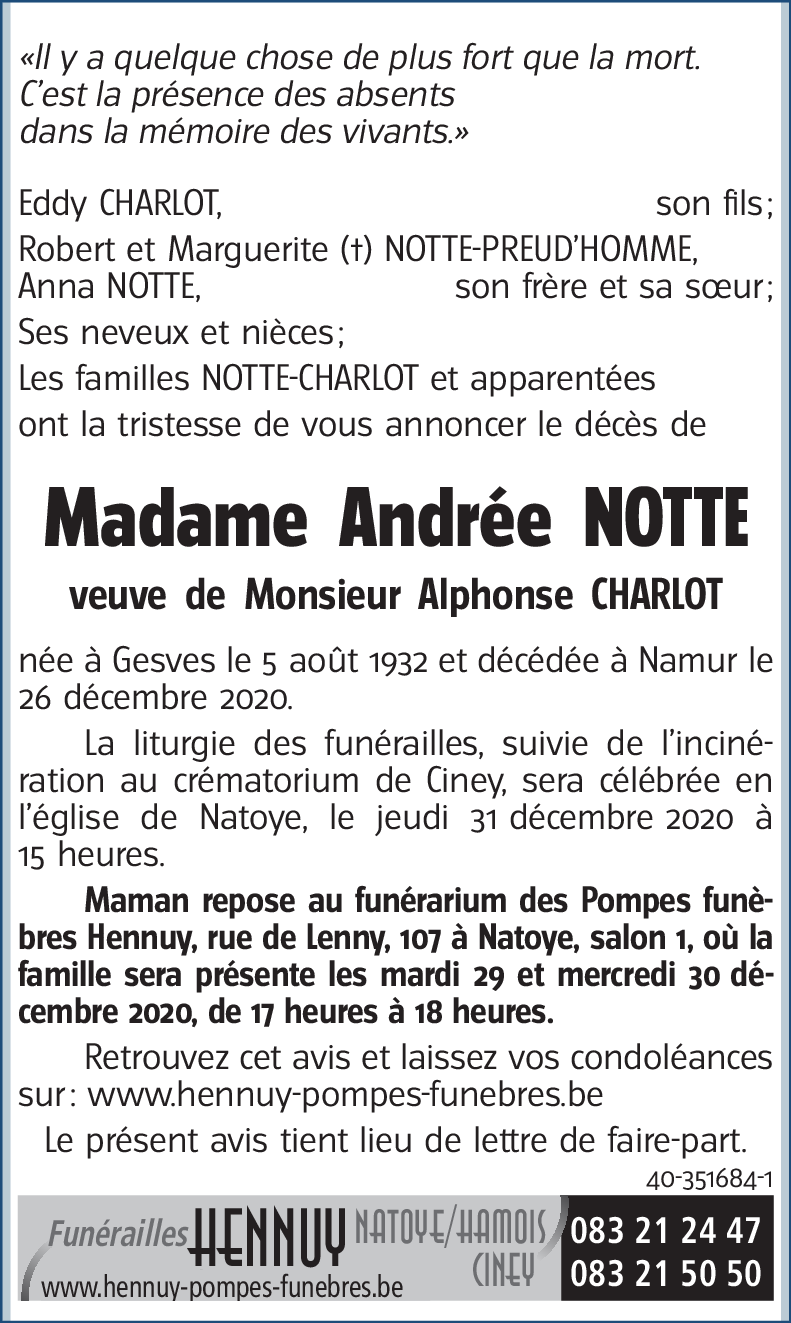 Andrée NOTTE
