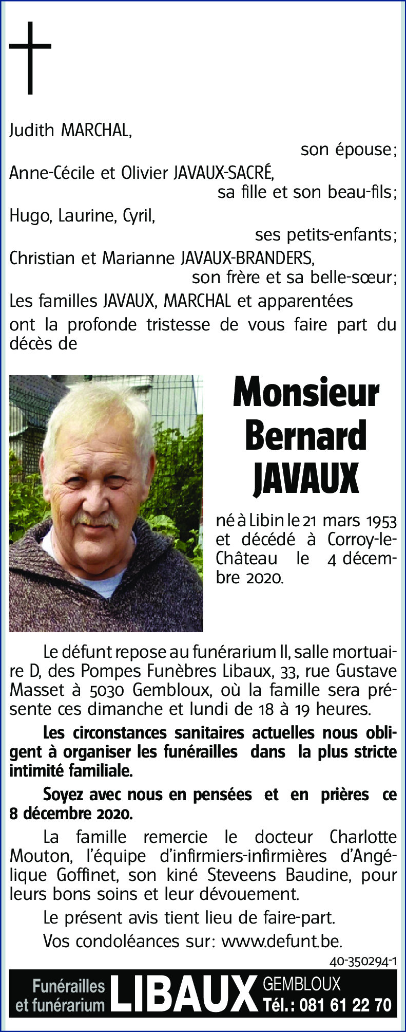 Bernard JAVAUX