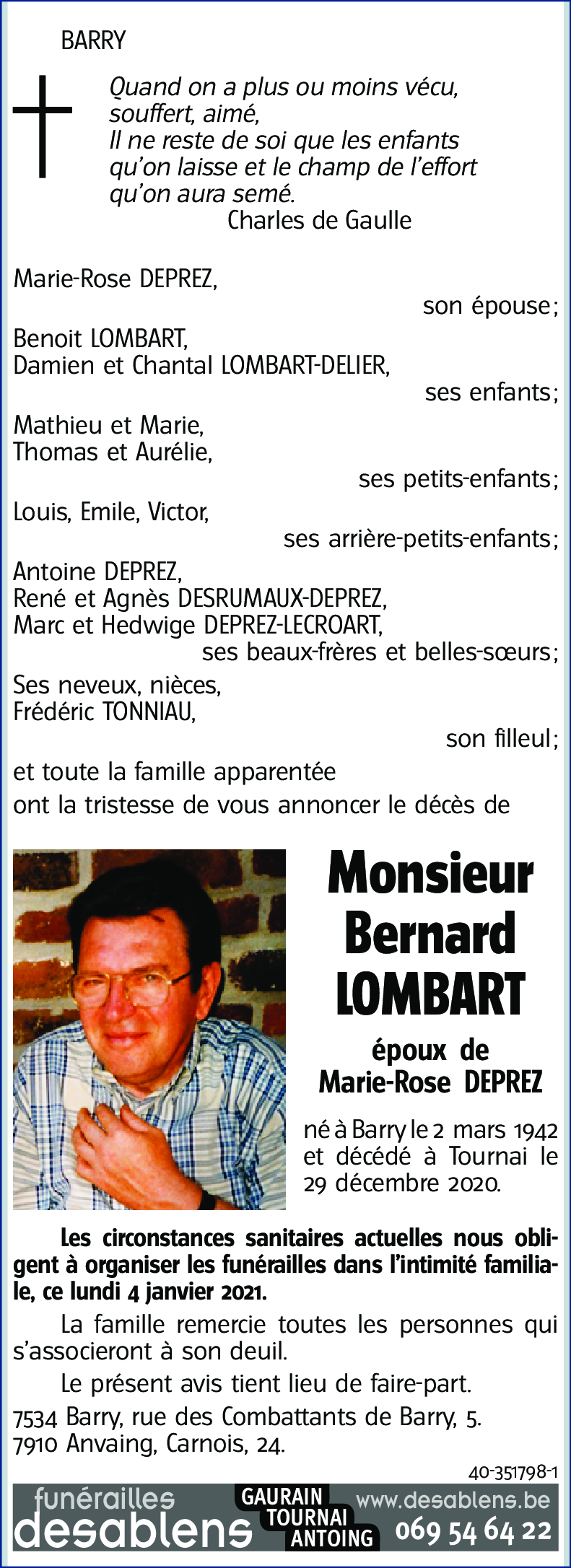 Bernard LOMBART