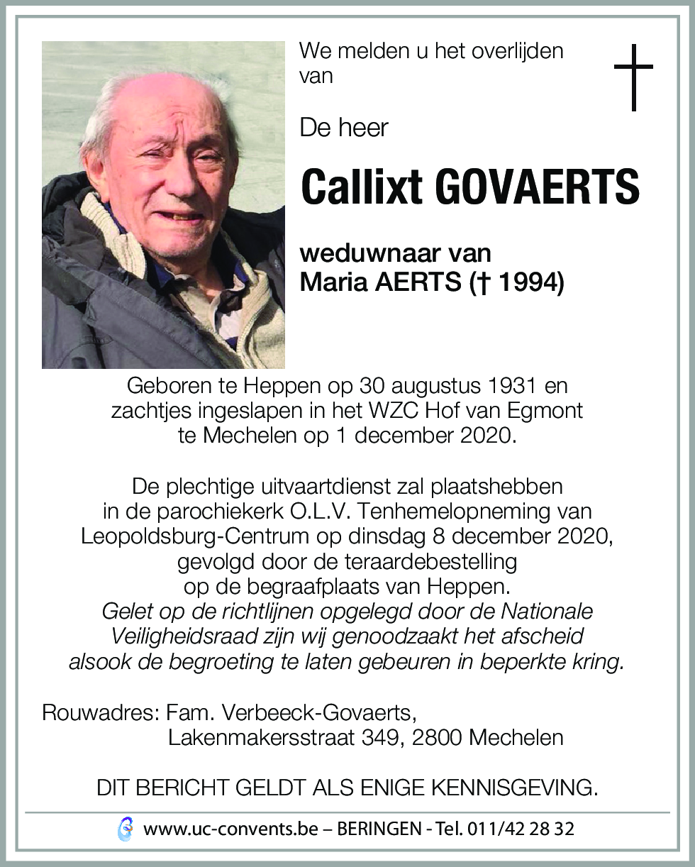 Callixt Govaerts
