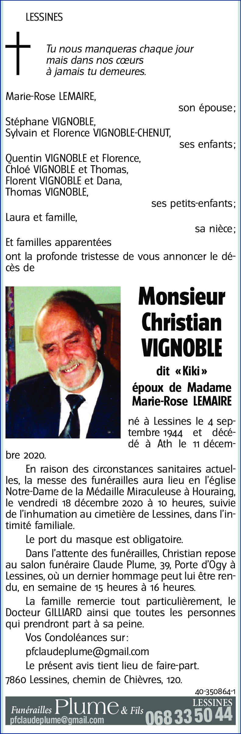 Christian VIGNOBLE