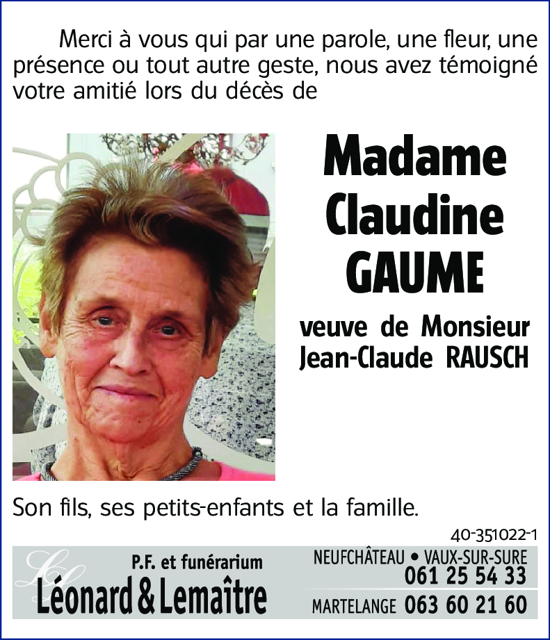 Claudine GAUME