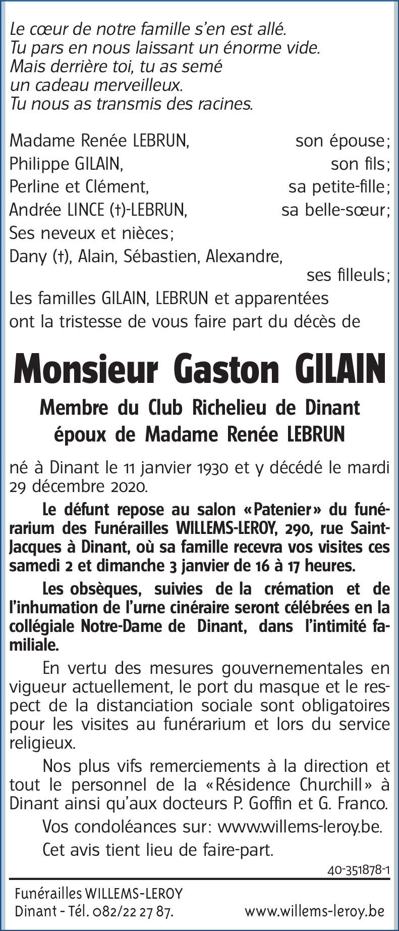 Gaston GILAIN