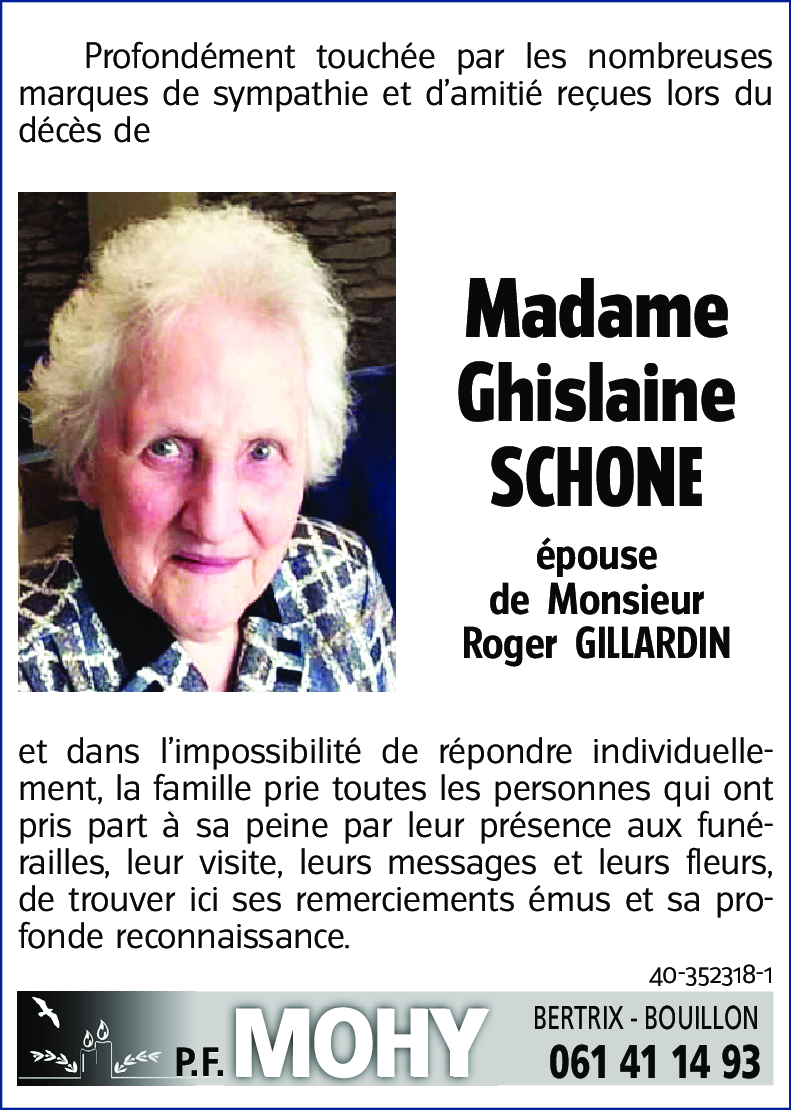 Ghislaine SCHONE