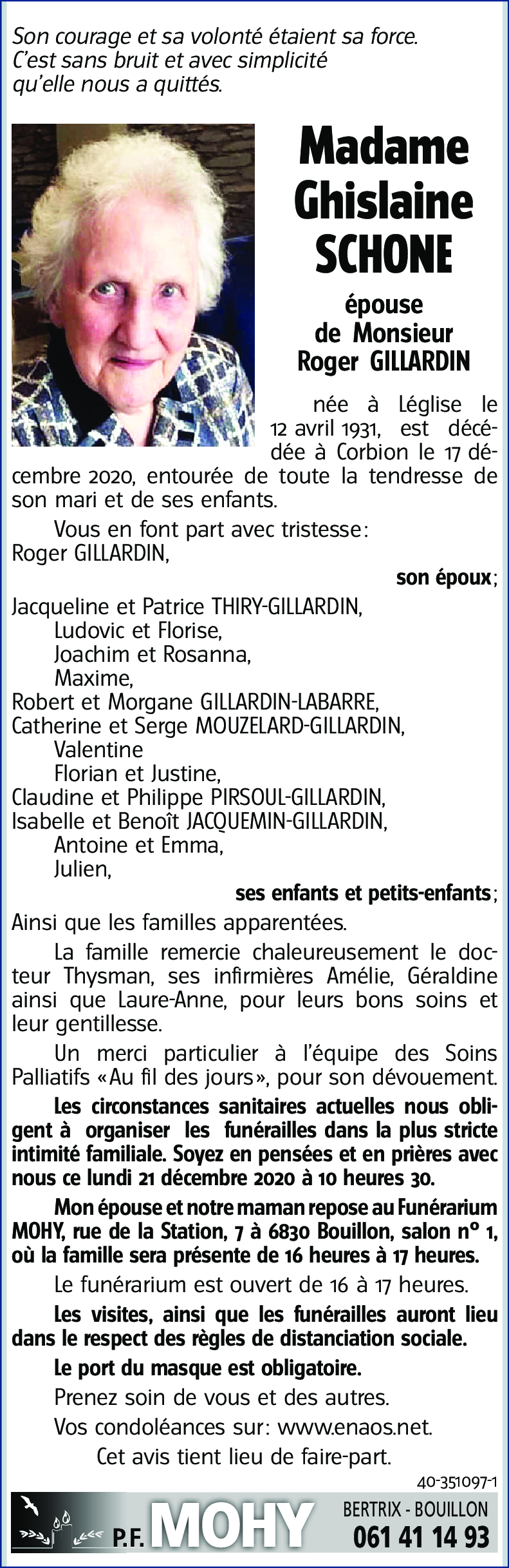 Ghislaine SCHONE
