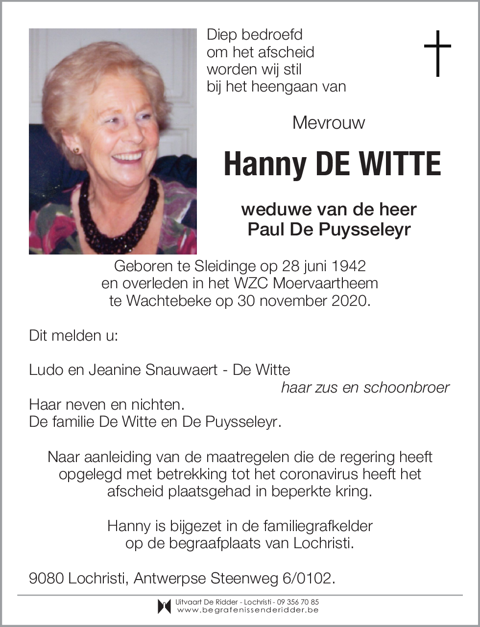 Hanny De Witte