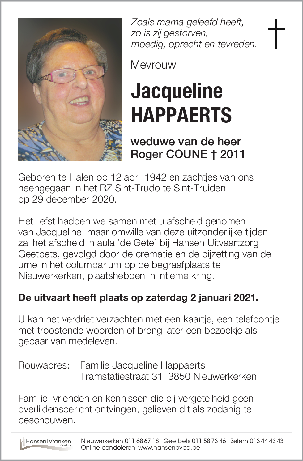 Jacqueline HAPPAERTS