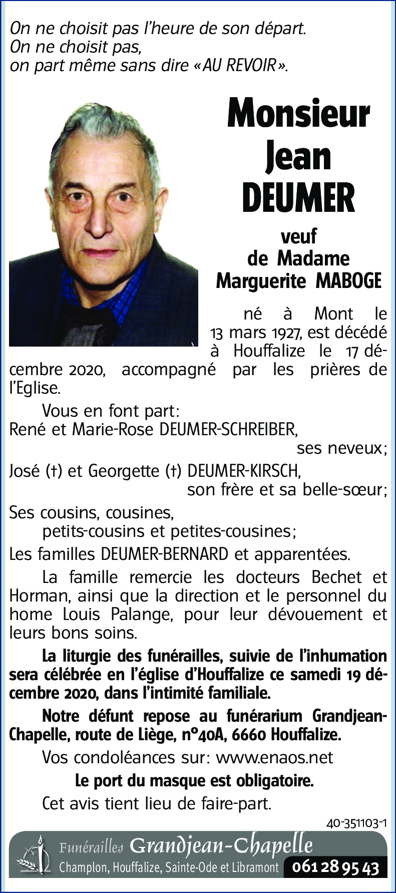 Jean DEUMER