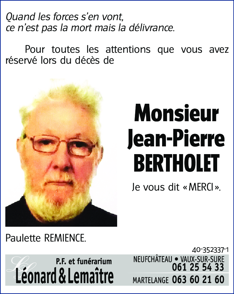 Jean-Pierre BERTHOLET