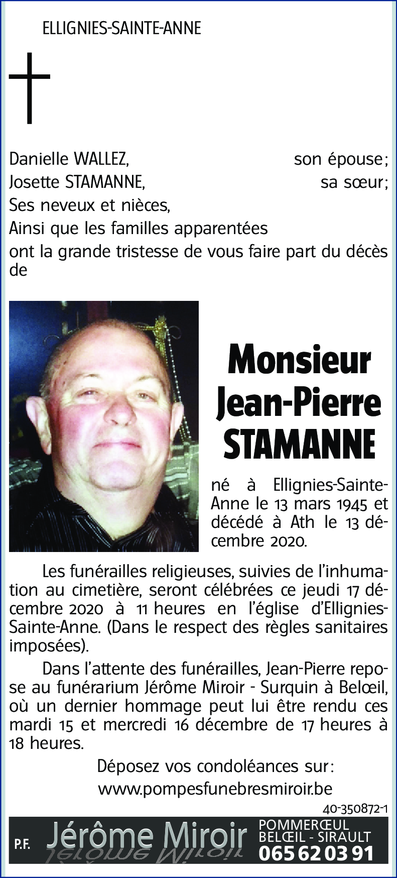 Jean-Pierre STAMANNE